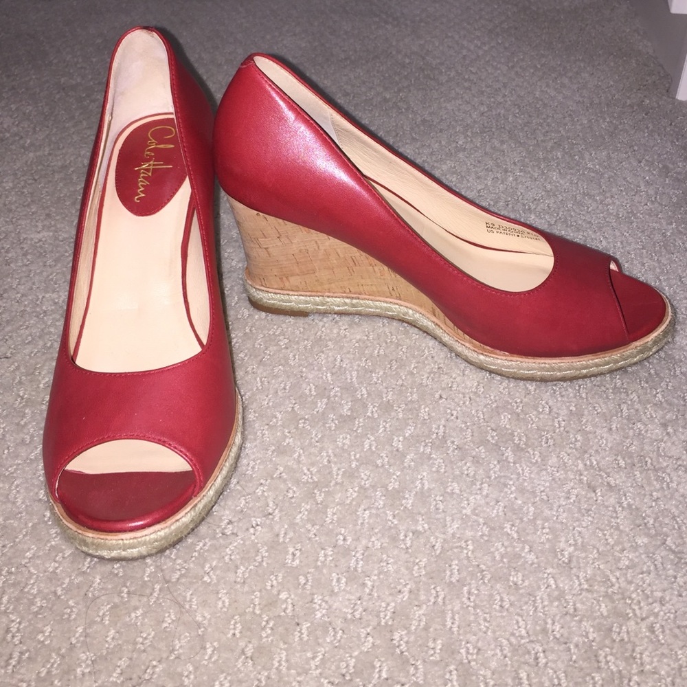 Cole Haan Nike Air red wedges